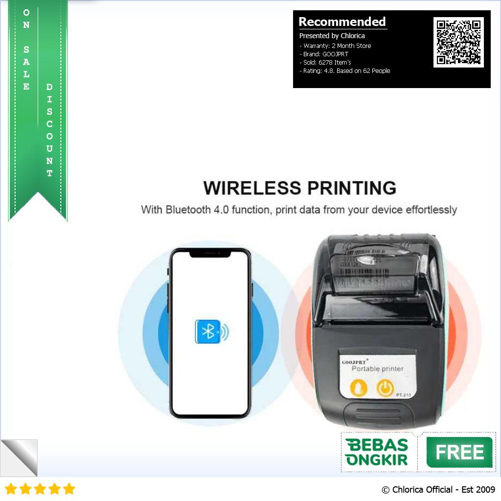 GOOJPRT Bluetooth Thermal Receipt Printer 57mm POS LITE