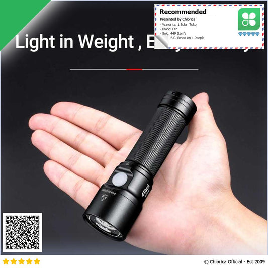 4Tool Senter LED Flashlight Rechargeable 2200 Lumens ED20