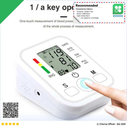 TaffOmicron Pengukur Tekanan Darah Tensimeter Digital with Voice BW 3205