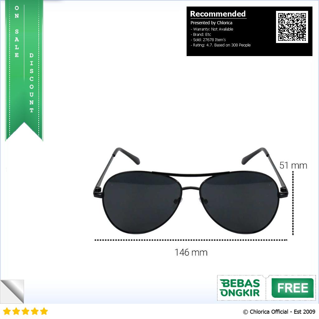 Aoron Kacamata Hitam Sunglasses Polarized Lens RB2132