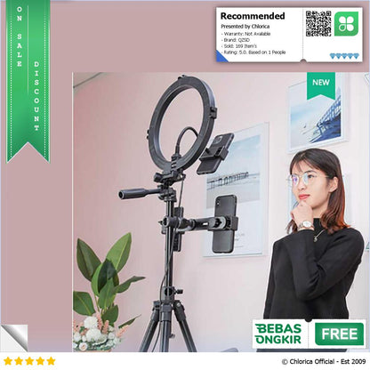 QZSD Tripod Kamera DSLR Lightweight Pan Head Horizontal Mount 1.54M Q 202F