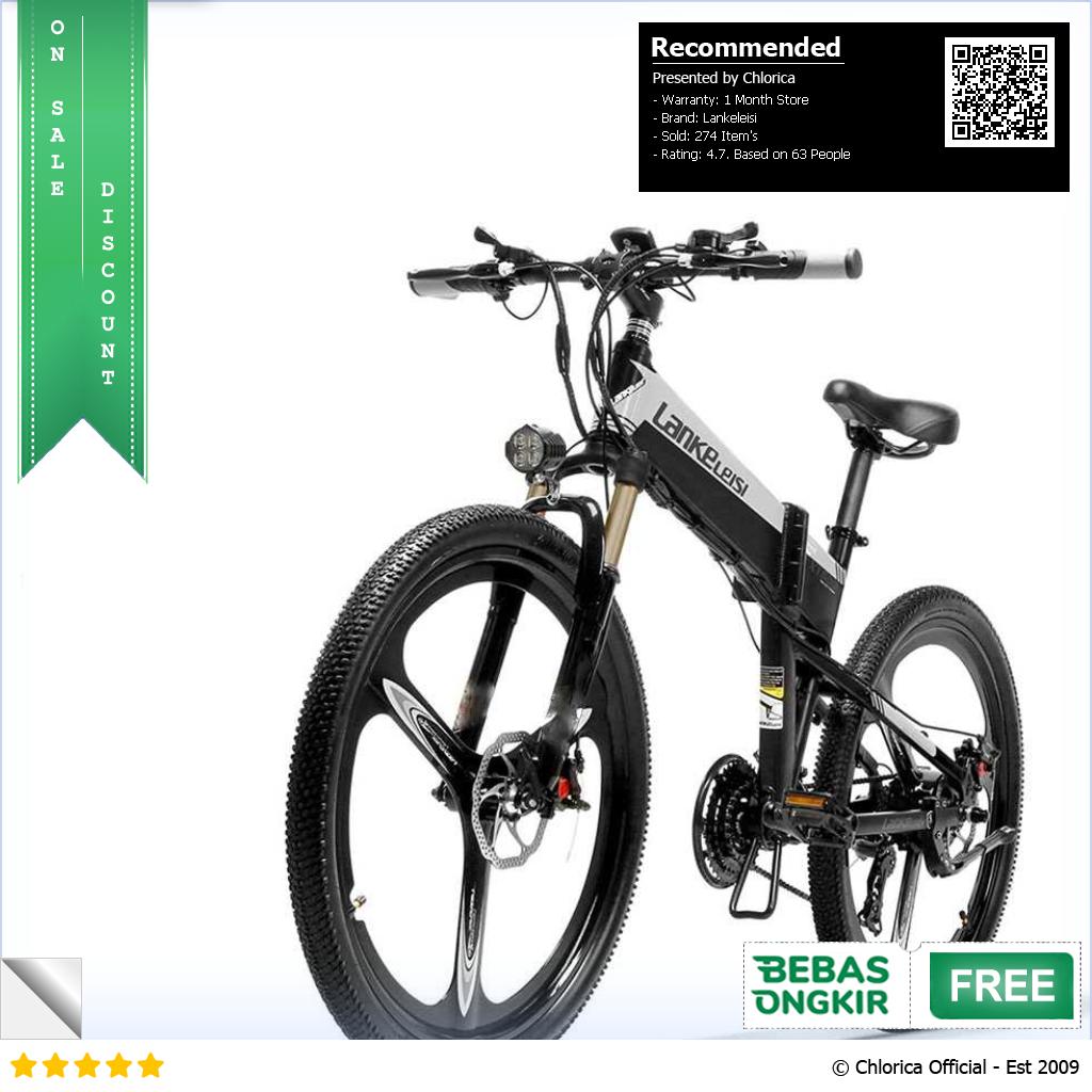 Lankeleisi Sepeda Listrik Lipat Folding Bike Elite Version 48V 10.4Ah XT600