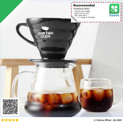 One Two Cups Filter Penyaring Kopi V60 Glass Coffee Filter Dripper ZM639