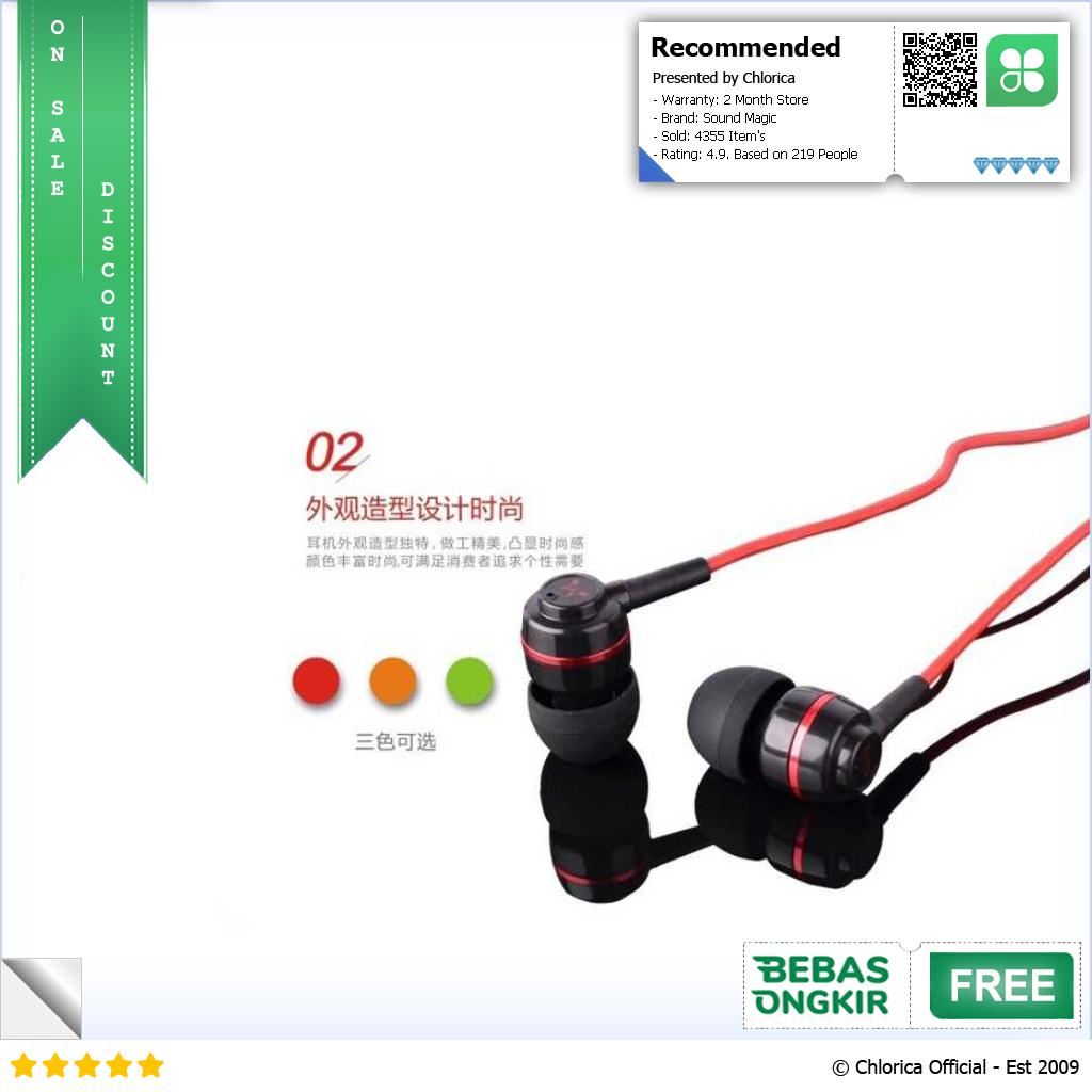 SoundMAGIC Earphones In ear Sound Isolating Powerful Bass Mic ES18S