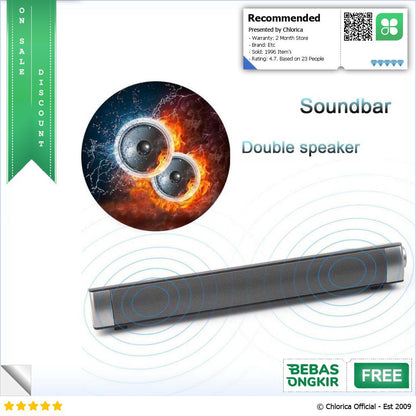 Portable Bluetooth Soundbar Home Theater with Remote Control LP S08