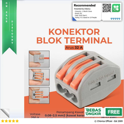 Guillermo Terminal Block Konektor Sambungan Kabel Listrik 1PCS