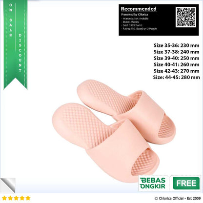 Rhodey Bouncee Sandal Rumah Anti Slip Slipper EVA Soft Unisex