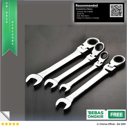 OLOEY Kunci Pas Dual Head Combination Ratchet Wrench Flexible Head CL6 24