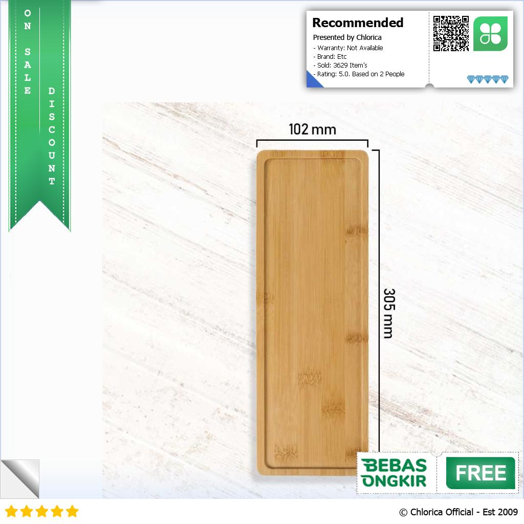 WITUSE Alas Tatakan Pot Tanaman Minimalis Persegi Panjang Bamboo Tray EQF301