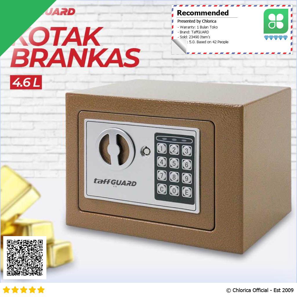 TaffGUARD Kotak Brankas Hotel Mini Password Safe Deposit Box 4.6L 17E