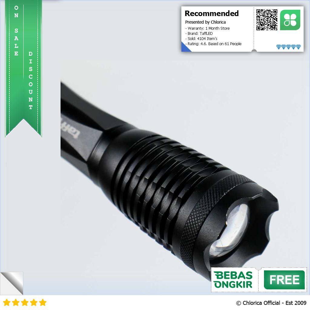 TaffLED Senter LED Tactical Cree XM L T6 8000 Lumens F18