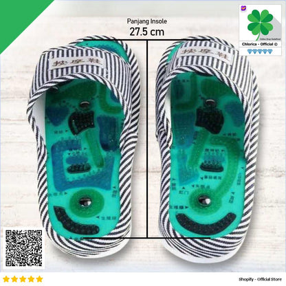 Sandal Pijat Akupuntur Magnetic Health Care Reflexology Slipper JOCE