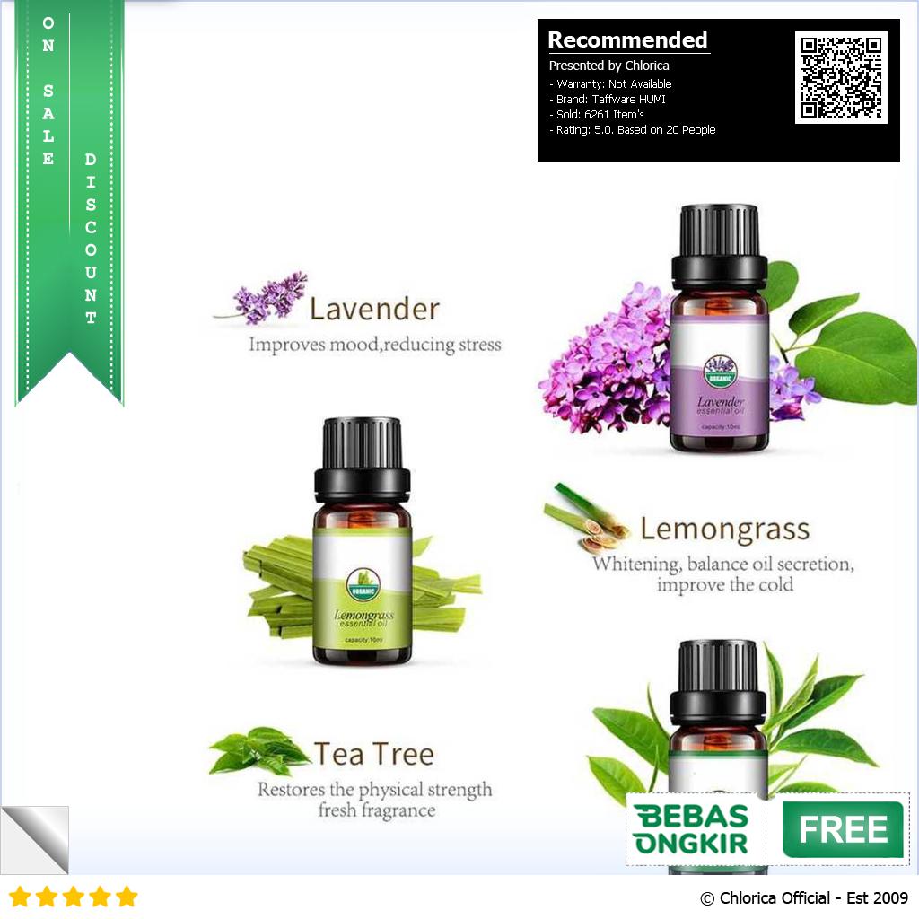 Taffware HUMI Pure Essential Oils Minyak Aromatherapy 10ml 6PCS K E7