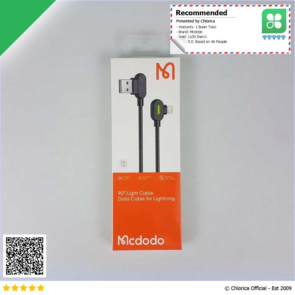 Mcdodo Kabel Data Lightning Multifungsi Braided L Shape 3A CA 4673