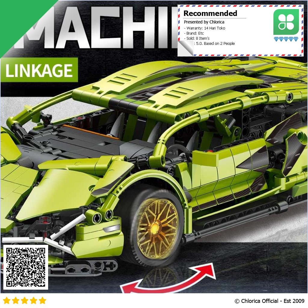 TECHNOLMODEL Mainan Mobil Lamborghini 1 14 Lego with Remote JKC7101