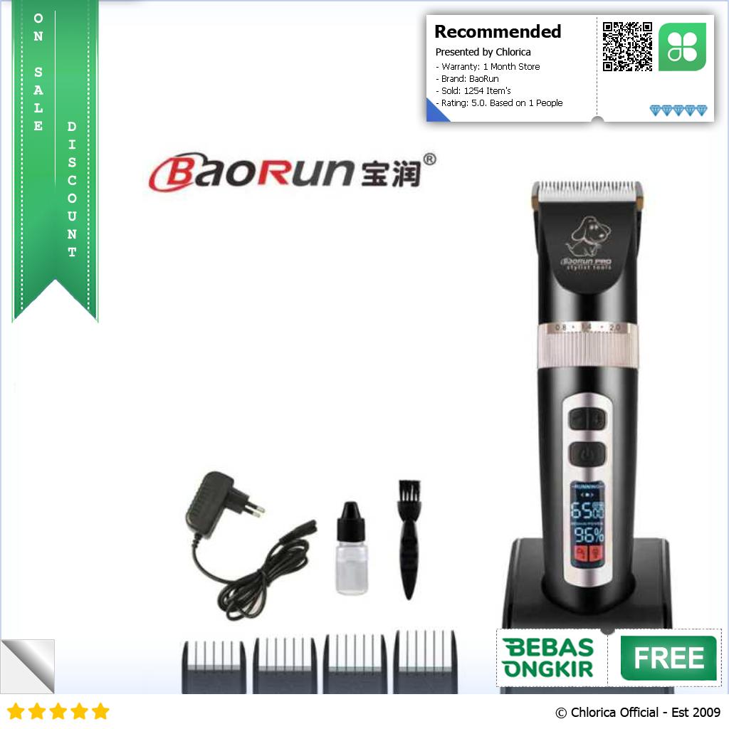 BaoRun PRO Cukur Elektrik Bulu Hewan Anjing Pet Grooming Rechargeable P9