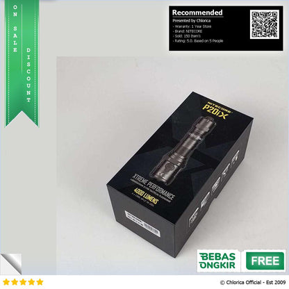 NITECORE Senter Taktikal LED CREE XP L2 V6 4000 Lumens P20iX