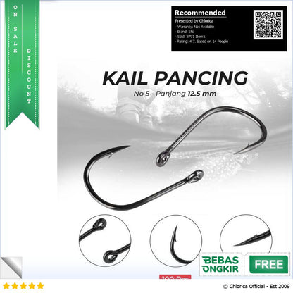 ISEAMA Kail Pancing Ikan Fishing Hook Barbed Carp Tackle IS300