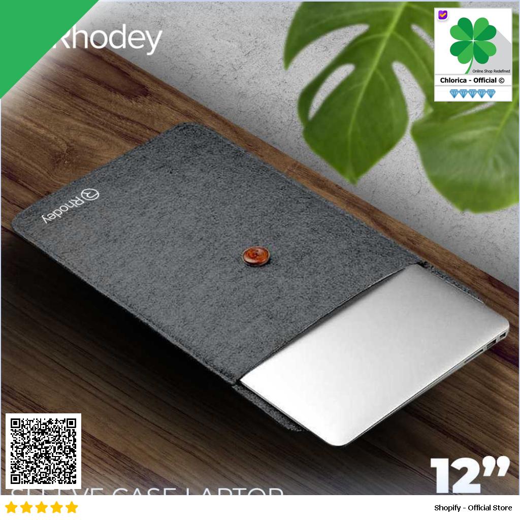 Rhodey Felt Button Style Sleeve Case Laptop Ultrabook DA58