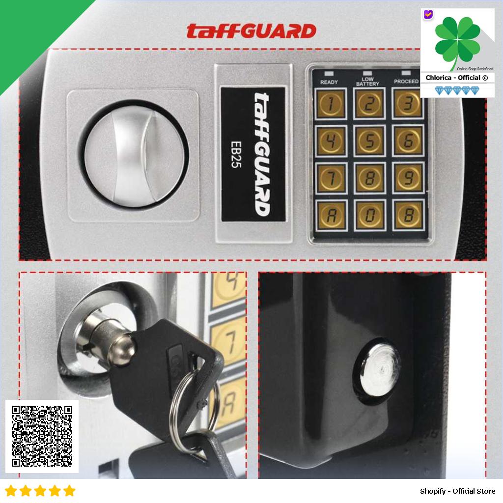 TaffGUARD Kotak Brankas Hotel Mini Password Safe Deposit Box EB20 EB25