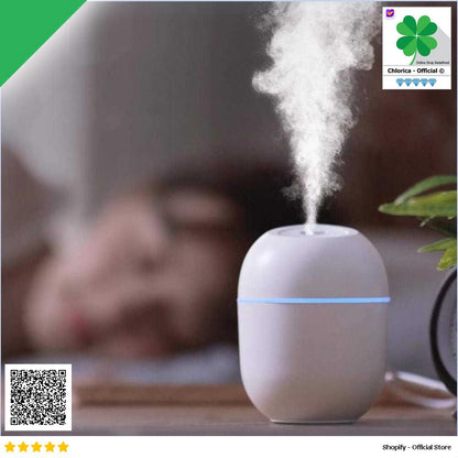 Vinkkatory Mini Air Humidifier Aromatherapy Diffuser LED Light 220ml GB476