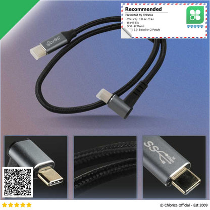 ZUIDID Kabel Charger USB Type C to Type C 3.1 PD 10Gbps 4K@60Hz 50cm ZD 31