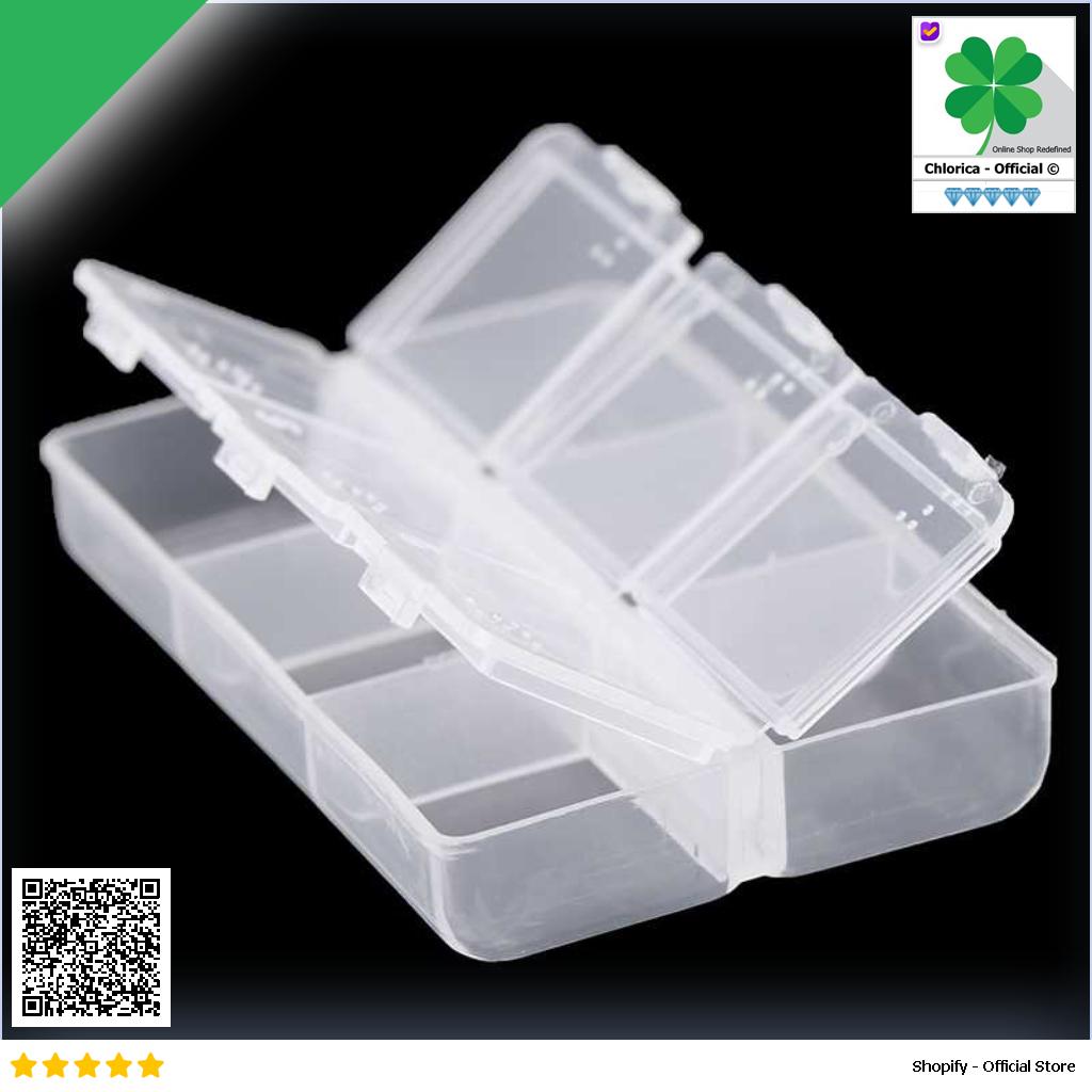 HANKIMP Kotak Perhiasan Aksesoris Plastic Storage Jewelry Box 6 Grid HK6