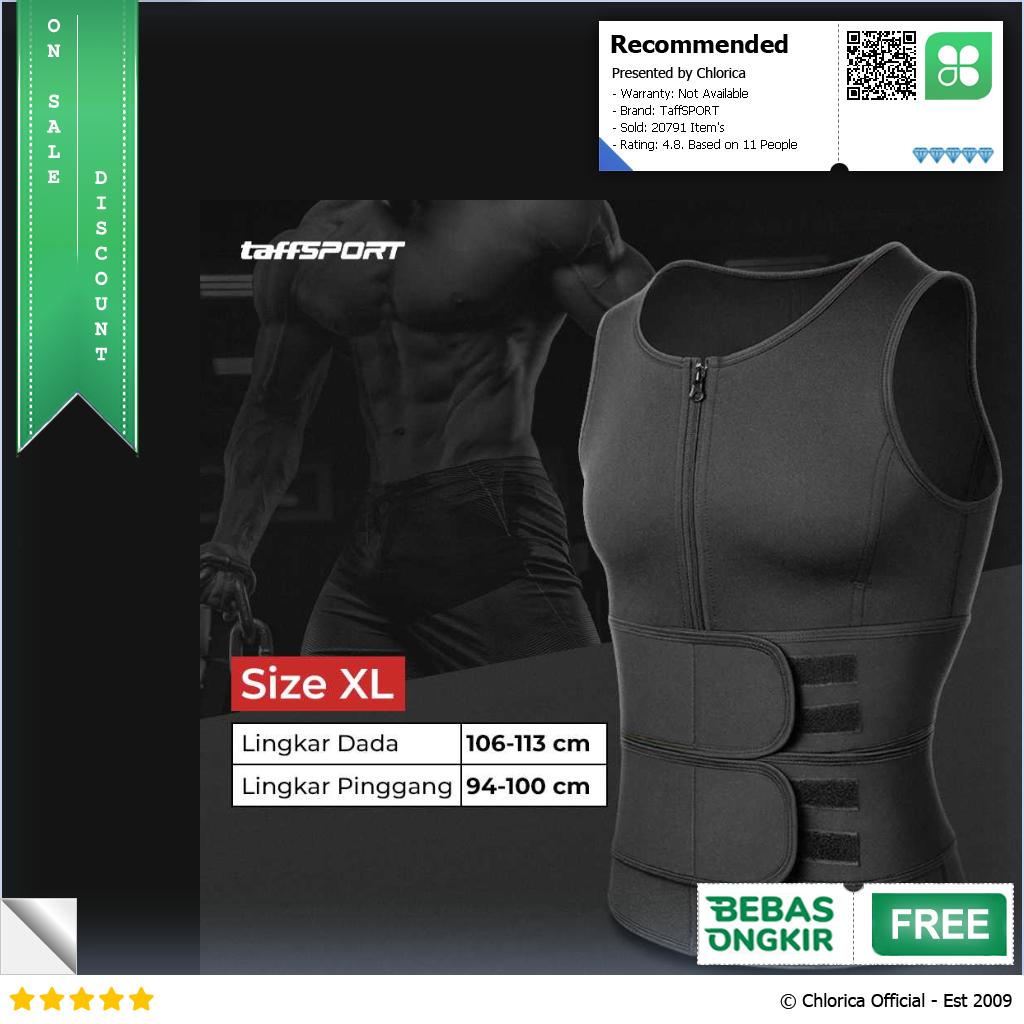 TaffSPORT Korset Pembentuk Badan Pria Waist Fat Burner Double Velcro MWL10