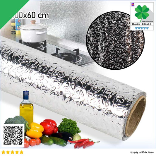 AWOO Sticker Wallpaper Aluminium Foil Anti Minyak Waterproof 100x60cm YK 292