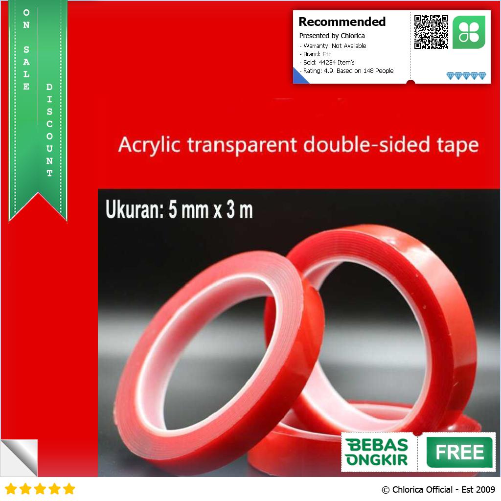 SZBFT Perekat Double Tape Acrylic Adhesive Transparent Sticker J4702