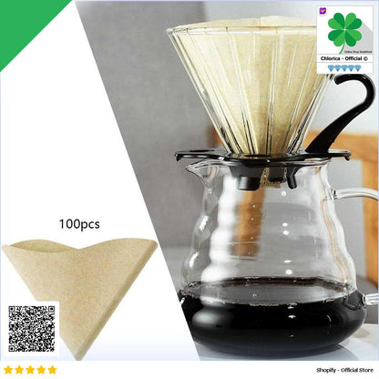 One Two Cups Kertas Saringan Kopi Filter Paper V60 1 2 Cups 100 PCS V40