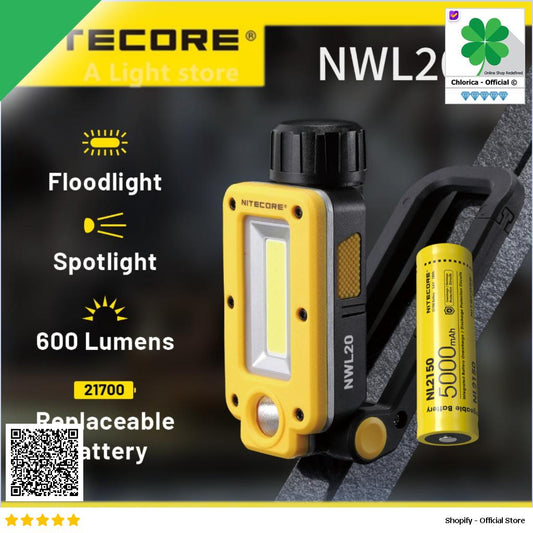 NITECORE Senter LED COB Multifunctional Triple Output 600lm 5000mAh NWL20