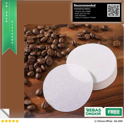 One Two Cups Kertas Saringan Kopi Coffee Filter Paper Moka Pot 100 PCS OJ 1