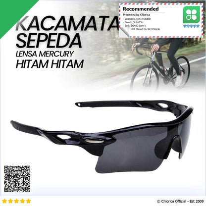 OULAIOU Kacamata Sepeda Lensa Mercury Cycling Sunglasses 9181