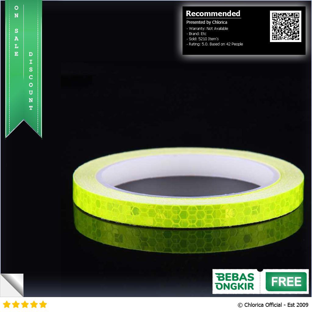 DUUTI Stiker Sepeda Reflective Tape Adhesive MTB Bike 800 x 1 cm MT800