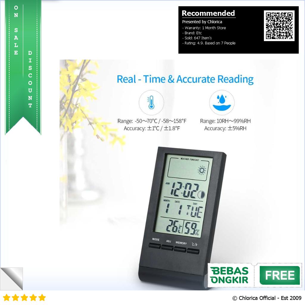 KKMOON Jam Meja Mini Digital Thermometer Hygrometer Weather Station CX220