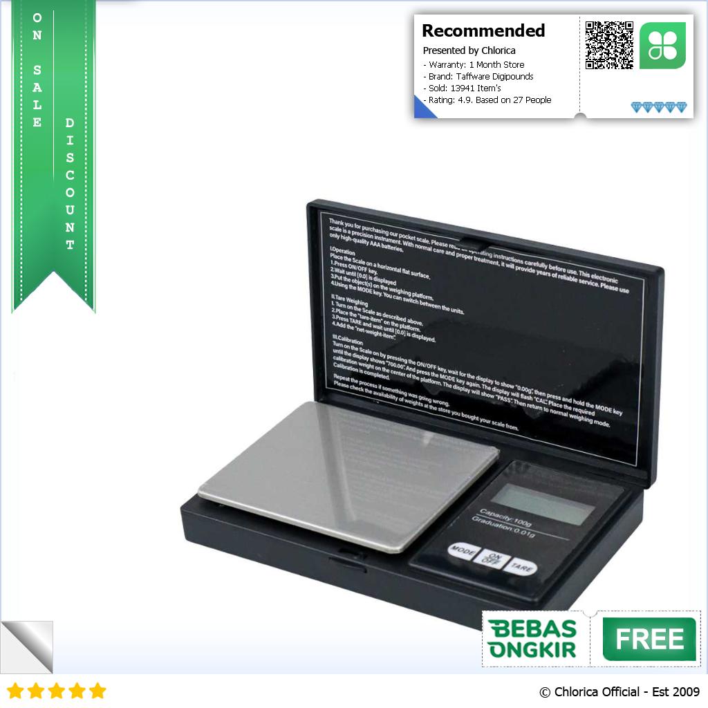 Taffware Digipounds Timbangan Mini Emas Digital Scale Akurasi 0.01g SC 13 VSW0083