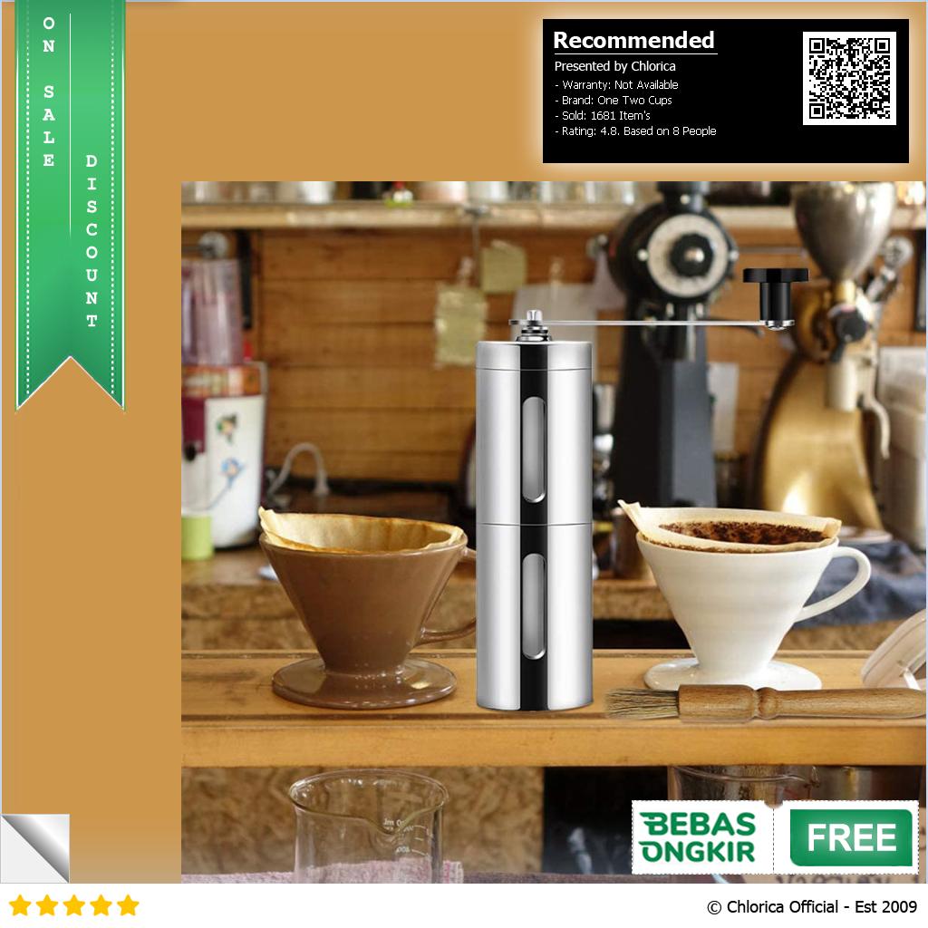 One Two Cups Alat Penggiling Kopi Manual Coffee Grinder Adjustable 60g RH200