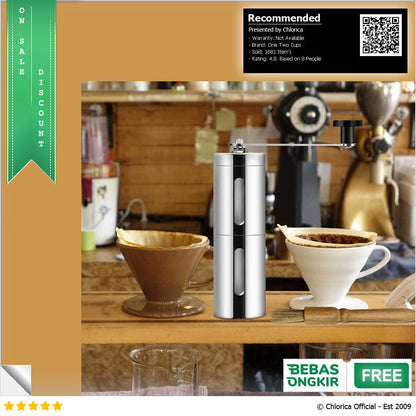 One Two Cups Alat Penggiling Kopi Manual Coffee Grinder Adjustable 60g RH200