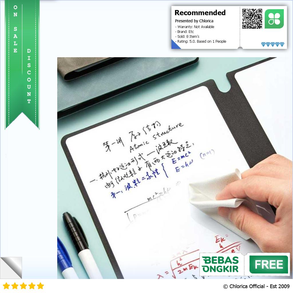 JESJE Papan Tulis Portable A5 Whiteboard Notebook PU Leather with Pen JS 10