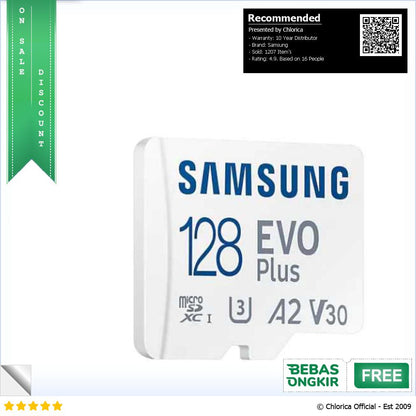 Samsung EVO Plus MicroSDXC EVO U3 V30 A2 130MB s with Adaptor