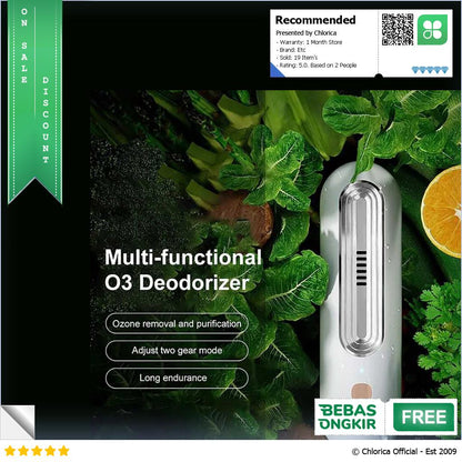 HOMGE Penghilang Bau Kulkas Sterilizer Deodorizer Refrigerator 1200mAh HM 12