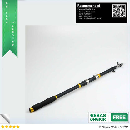 TaffSPORT GHOTDA Tongkat Joran Pancing Fishing Rod Portable Telescopic C562L