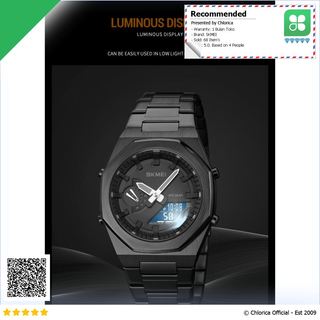 SKMEI Jam Tangan Elektronik Luminous LED Light World Time Waterproof 1816