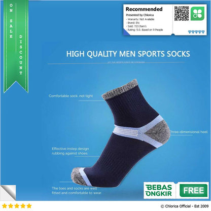 ZTOET Kaos Kaki Olahraga Pria Quick Drying Breathable Men Socks 39 45 WZ173