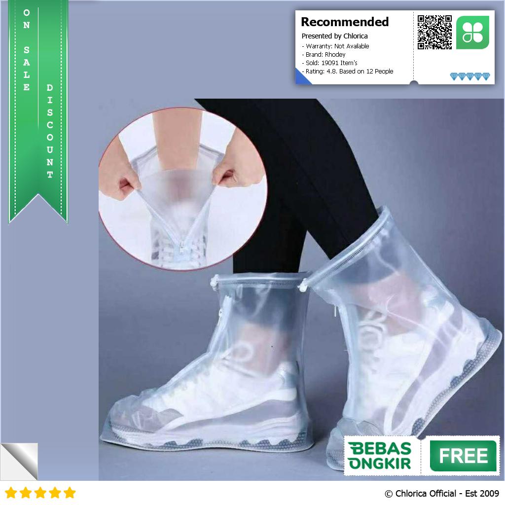 Rhodey Jas Hujan Sepatu Anti Air Shoes Cover PVC with Zipper FV031