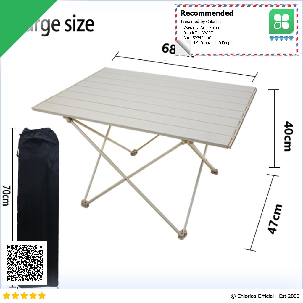 TaffSPORT Meja Lipat Piknik Foldable Portable Aluminium Table 8825