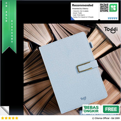 Toddi Notebook Buku Jurnal Catatan Diary Cover Kulit A5 JSK25