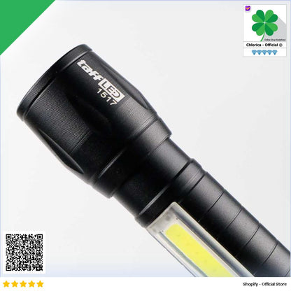 TaffLED Albinaly Senter LED USB Rechargeable XPE Q5 COB 2300 Lumens 1517