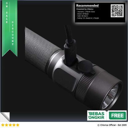 JETBeam Senter LED EDC Flashlight Luminus SST 70 2400 Lumens KO 03